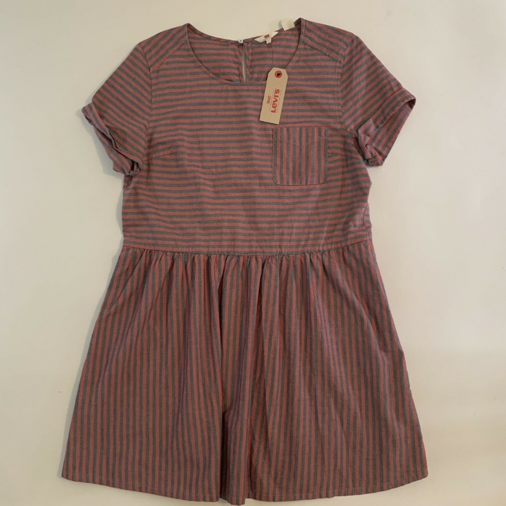 Levis red and blue striped dress pocket Size L